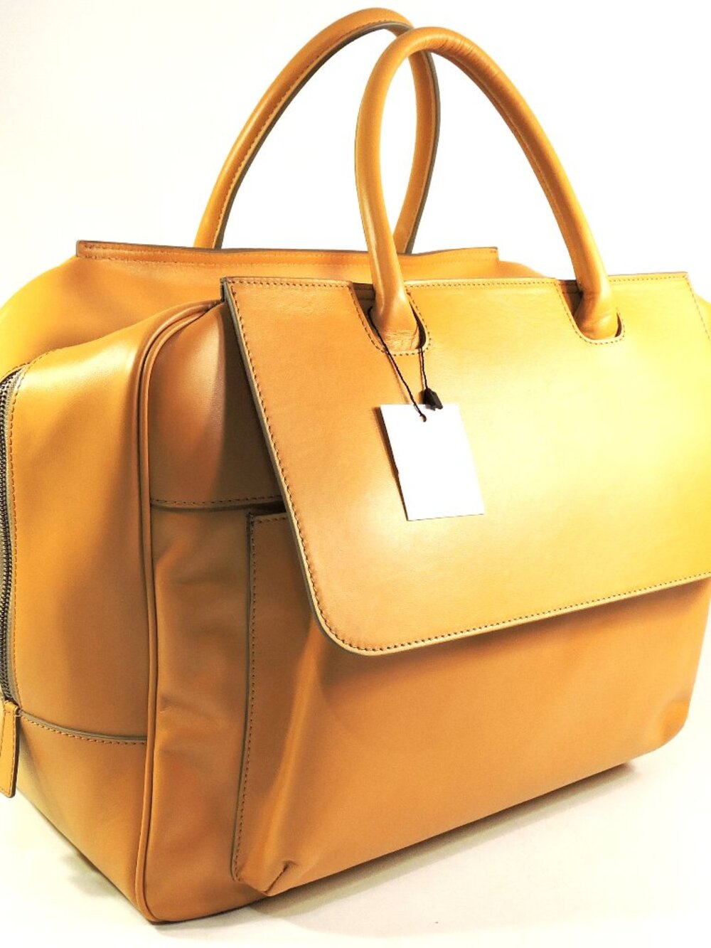 FALOR 🇮🇹 WOMEN'S SOFT YELLOW LEATHER FASHION HANDBAG
